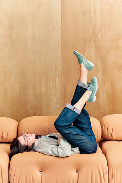 Стильный LOOK Лоферы Miris 24180-650-GN 3